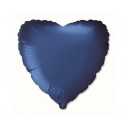 Balon z helem FX serce blu navy 17039 18 cali