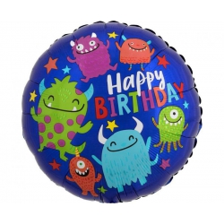 Balon foliowy  z helem 18003 Happy Birthday 17 cali