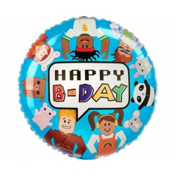 Balon foliowy  z helem 36137 Happy Birthday 17 cali