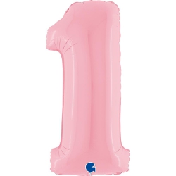 Cyfra jasny róż 1 grabo 102 cm 60711