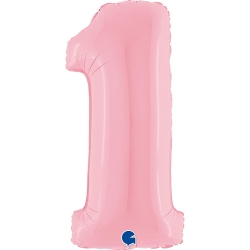 Cyfra jasny róż 1 grabo 102 cm 60711