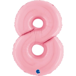 Cyfra jasny róż 8 grabo 102 cm 60780