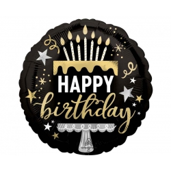 Balon foliowy z helem 69531 Happy Birthday 17 cali