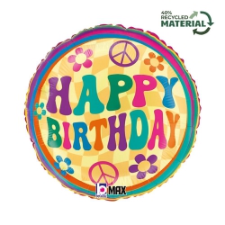 Balon foliowy z helem 65318 Happy Birthday 18 cali