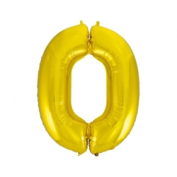Cyfra 0 złota  B&C 92 cm 32238