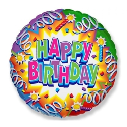 Balon foliowy z helem 43724 Happy Birthday 18 cali