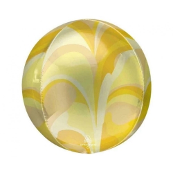 Balon foliowy z helem 70858 Kula Złota Marble 15 cali