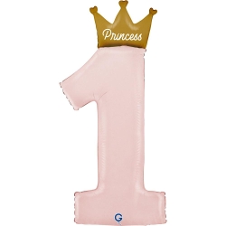 Balon foliowy z helem 21039 Jedynka Princess 102 cm