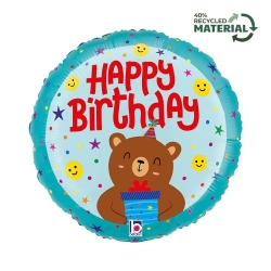 Balon foliowy z helem 63604 Happy Birthday 18 cali
