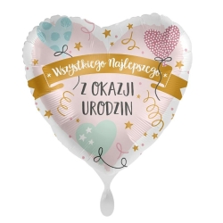 Balon foliowy z helem 08275  Z Okazji Urodzin 17 cali