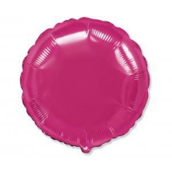Balon z helem FX okrągły różowy c 03919 18 cali