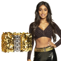 Pasek cekinowy złoty 01997