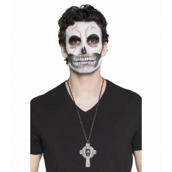 Naszyjnik krzyż z czaszką 72169