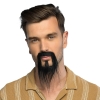 Broda z wąsami czarna 01855