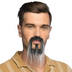 Broda z wąsami siwa 01856