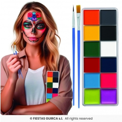 Farbki do ciała z pędzelkami 15396