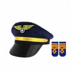 Czapka Pilota z pagonami 65221