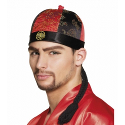 Czapka Chińczyka z warkoczem 04219