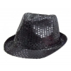 Kapelusz cekinowy czarny 17832
