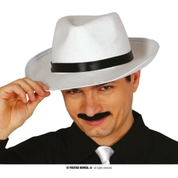 Kapelusz Al Capone biały 13507