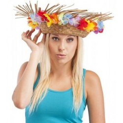 Kapelusz Hawajski z kwiatami 61581