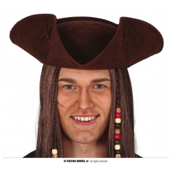 Kapelusz Pirata brązowy 13298