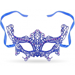 Maska ażurowa niebieska 11786