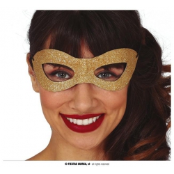 Maska Złota brokatowa 12026