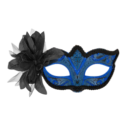Maska Wenecka Blu z Kwiatem 16823