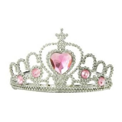Diadem różowe kamienie 25160
