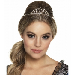 Diadem srebrny metal 64554
