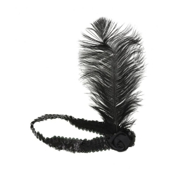 Opaska Lata 20 te czarna 67560