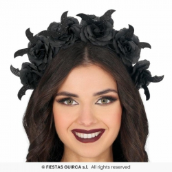 Opaska Czarne Róże i Nietoperze 29306