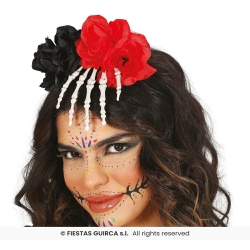 Opaska Ręka Szkielet z Różami 29301