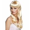 Peruka długa z grzywką blond 85866 Peruka długa z grzywką blond 85866