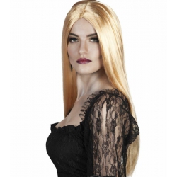 Peruka długa bez grzywki blond 86086
