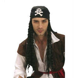 Peruka męska pirata z chustą 86397