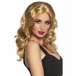 Peruka długa falowana blond 86222