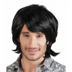 Peruka czarna średnia 85734