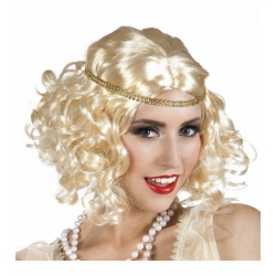 Peruka krótka z opaską blond 85796