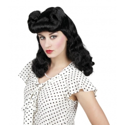 Peruka Pin Up czarna 86133