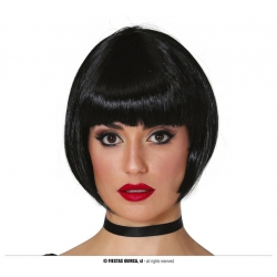 Peruka krótka czarna 04253
