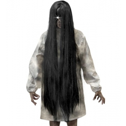 Peruka Czarna Długa 100 cm 04901