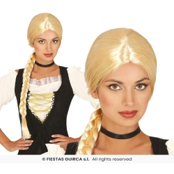Peruka Blond z warkoczem 04226