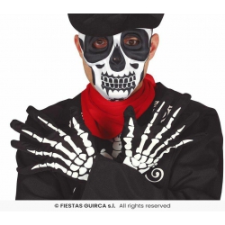 Rękawiczki Szkielet 25 cm 16667