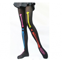 Rajstopy kościotrup neonowe 66250