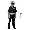 Strój Policjanta 116 cm F 00015 bluza, spodnie, pas z kaburą, czapka, lizak