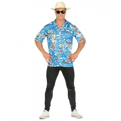 Koszula hawajska niebieska L 80235