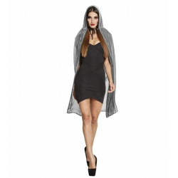 Peleryna brokatowa srebrna 71012