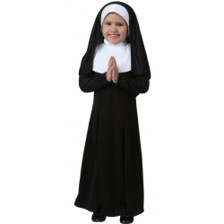 Strój Zakonnica 130/140 cm 25818  habit, kołnierz, nakrycie głowy